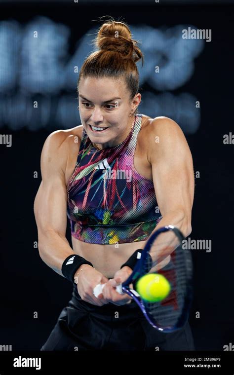 Melbourne Park 21/1/2023. Maria SAKKARI (GRE) in action at the 2023 ...