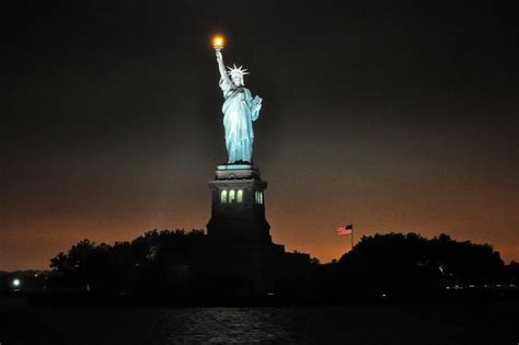 Photo of Statue of Liberty at Night | Statue of liberty, Statue, Photo