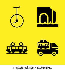 Tram Sea Cave Crane Unicycle Vector Stock Vector (Royalty Free) 1109363051 | Shutterstock