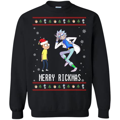 Rick And Morty Ugly Christmas Sweater Merry Rickmas - Baby Kools