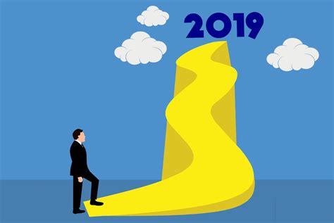 Banco de imagens : ano Novo, 2019, feliz Ano Novo, começar, sucesso, caminho, homem de negocios ...