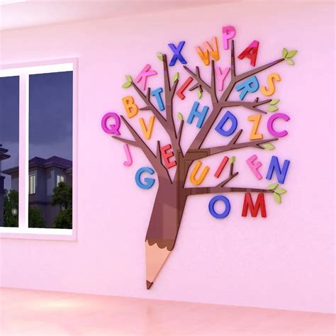 English tutoring class wall stickers 3d decorative classroom wall ...