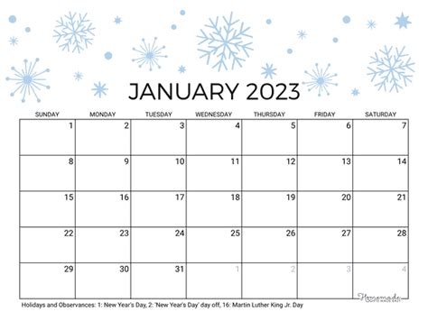 Free Printable January 2023 Calendar Templates With, 41% OFF