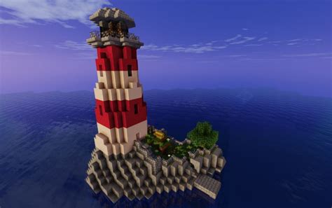 Light House (with working lights), creation #7984 | Minecraft lighthouse, Cute minecraft houses ...