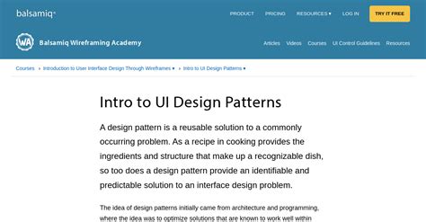 Intro to UI Design Patterns | Wireframing Academy | Balsamiq