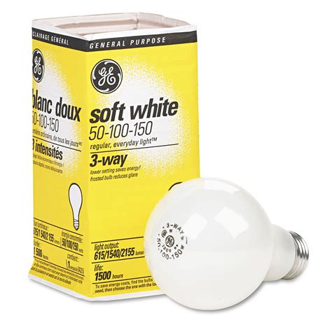 GE Three-Way Soft White Incandescent Globe Bulb, 50/100/150 Watts | National Everything Wholesale