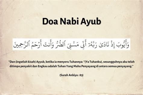 Doa Nabi Ayub Agar Sembuh Sakit