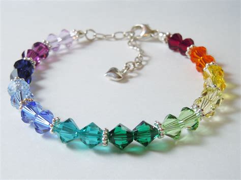 Swarovski Crystal Spectrum Rainbow Beaded Bracelet Stunning - Etsy ...