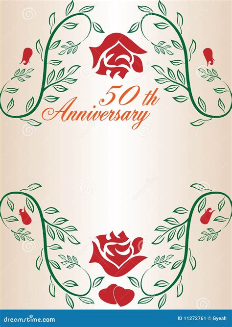 50th Wedding Anniversary Border Stock Image - Image: 11272761