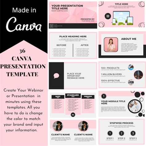 Canva Presentation Slides Presentation Slides Presentation | Etsy