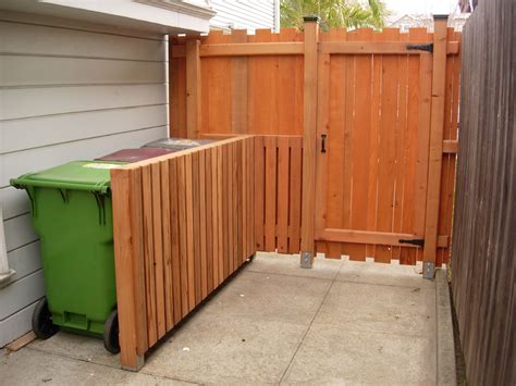 Redwood Fence, Hidden Gate and Trash Can Nook