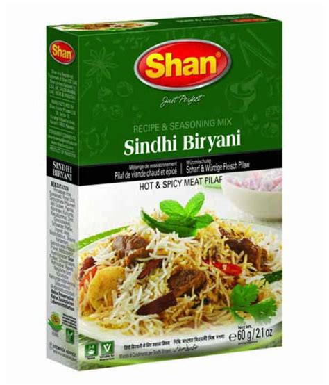 Shan Sindhi Biryani Masala 60 gm-Pack of 4: Buy Shan Sindhi Biryani Masala 60 gm-Pack of 4 at ...