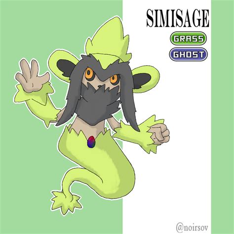 Simisage Ghost Redesign (Shiny) by NoirSov on DeviantArt