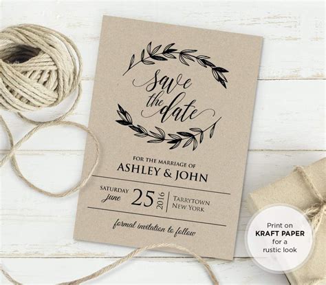 Free Rustic Vintage Wedding Invitation Templates (With images) | Free wedding invitation ...