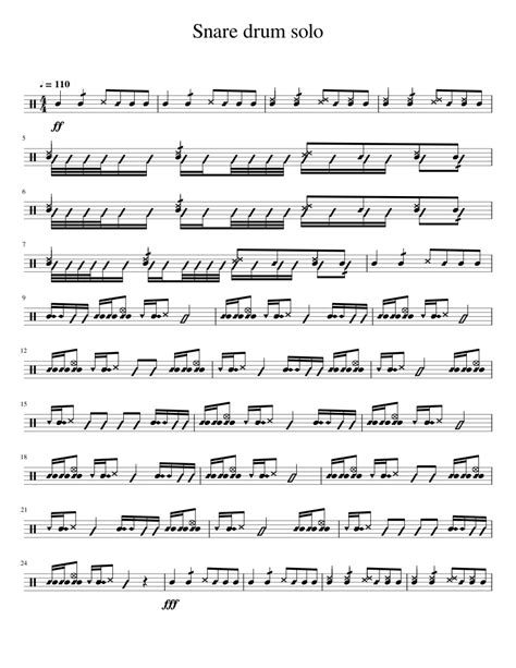 Snare drum solo Sheet music for Snare Drum (Solo) | Musescore.com