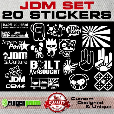 JDM DECAL SET sticker vinyl stickerbomb hella illest stance low life ...