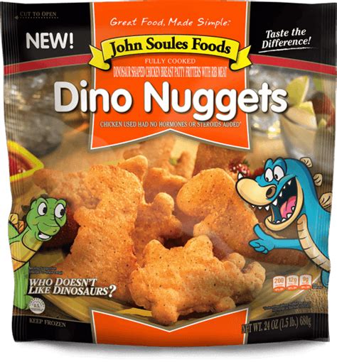 Our Dino Nuggets are all white meat with no fillers! Your kids will ...