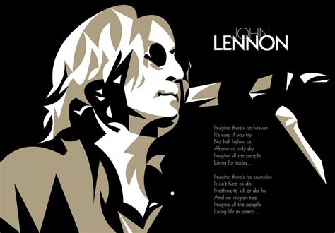 John Lennon Imagine Lyrics Poster