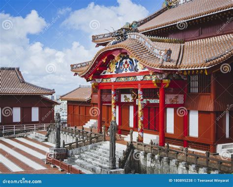 OKINAWA, JAPAN - SEP 1, 2019 : Shuri Castle Ryukyu Kingdom Historical Architecture Landmark ...