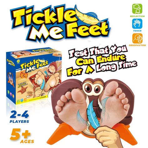 Tickle Me My Feet Funny Testing Laughing Endurance Board Game Multi-Player Family Fun [5+ Ages]