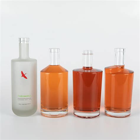 China Flat Shoulder 700ml Logo Print Frosted Tequila Glass Bottle ...