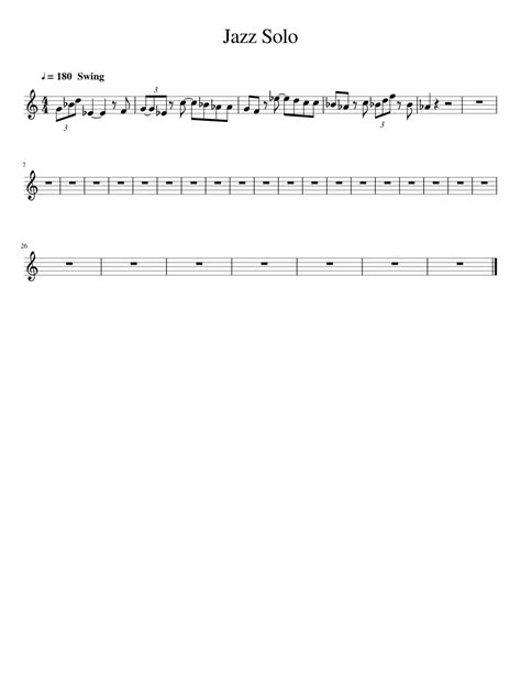 Jazz Solo Sheet music for Saxophone (Alto) (Solo) | Musescore.com