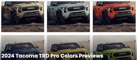 2024 Tacoma TRD Pro in Toyota Factory Colors | Bronco6G - 2021+ Ford Bronco & Bronco Raptor ...