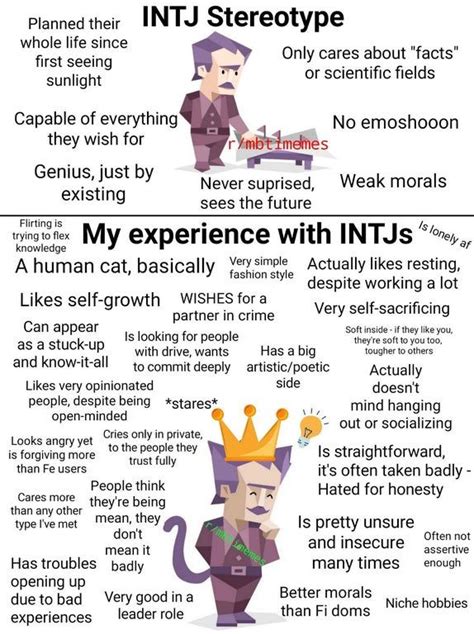 INTJ stereotype vs My experience with INTJs(can differ based on the person ofc) : mbtimemes ...