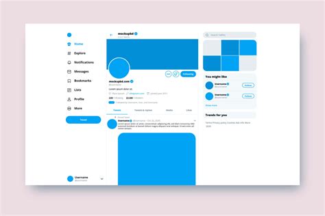 Twitter mockup PSD - MOCKUPBD