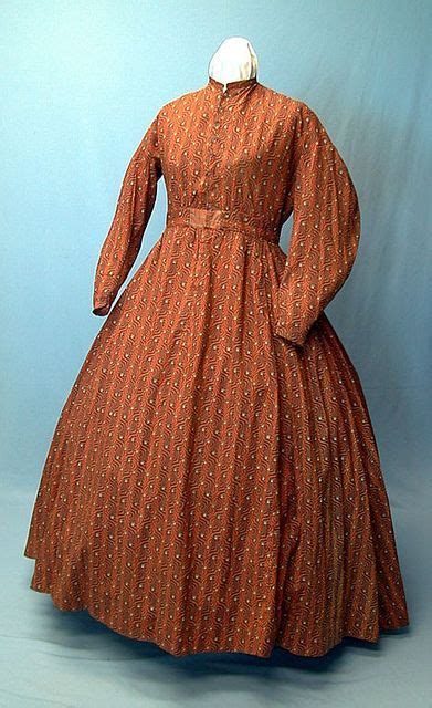 Calico Work Dress, 1860s | Civil war dress, War dress, Dresses for work