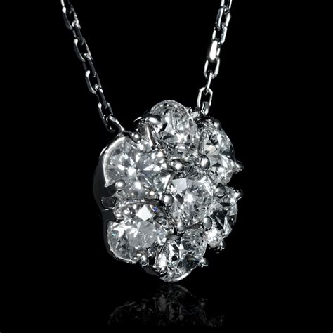 2.50cts Diamond 14k White Gold Pendant Necklace