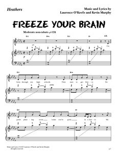 Heathers the Musical - 'Freeze Your Brain' (Sheet Music) | Concord ...