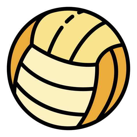 Volleyball ball icon color outline vector 15682878 Vector Art at Vecteezy