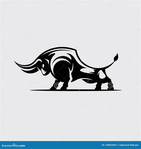 Angry bull logo stock vector. Illustration of lgotype - 128855694