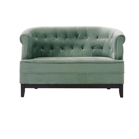 Home Decorators Collection Emma Sea Green Velvet Loveseat-0280700610 ...