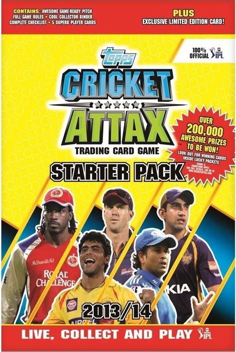 Topps IPL 2013 Cricket Attax Starter Pack - IPL 2013 Cricket Attax Starter Pack . shop for Topps ...