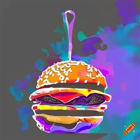 Stencil of a burger for crafting