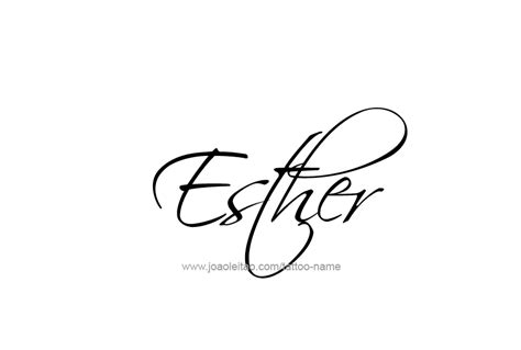 Esther Name Tattoo Designs