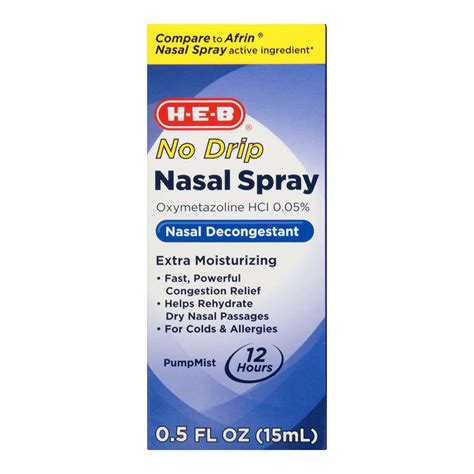 H-E-B No Drip Nasal Decongestant Spray - Shop Sinus & allergy at H-E-B