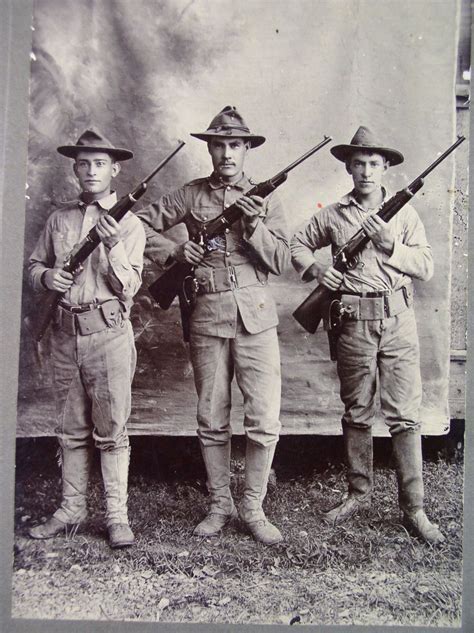 OLD SPANISH AMERICAN WAR PHOTOGRAPH OF 3 SOLDIERS Spanish War, The Spanish American War ...