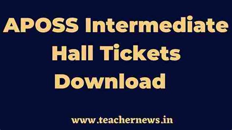 AP Open Inter Halltickets June 2021 APOSS Intermediate Hall tickets