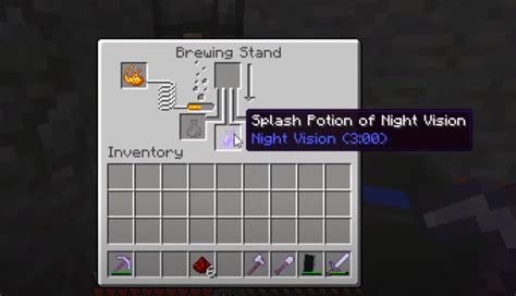 How To Make Splash Potion Of Night Vision: Minecraft Recipe