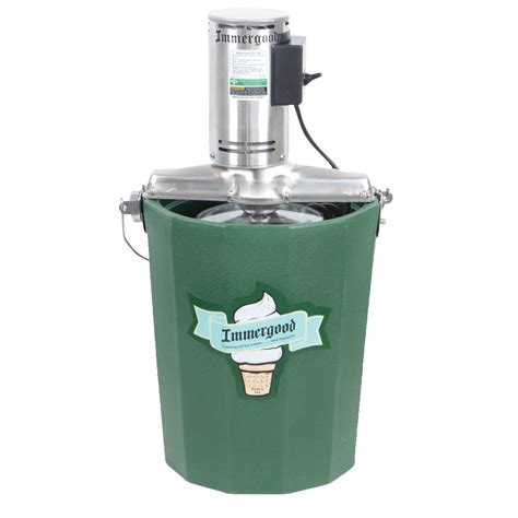 Immergood Amish Ice Cream Freezer - 6 qt. Electric Motor- High Quality Stainless Steel USA Made ...