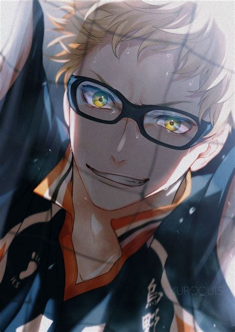 Tsukishima - Haikyuu | Gambar karakter, Gambar animasi kartun, Ilustrasi karakter