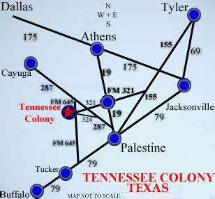 map of Tennessee Colony Texas | Tennessee Colony, Texas presented by Online Directory of Texas ...