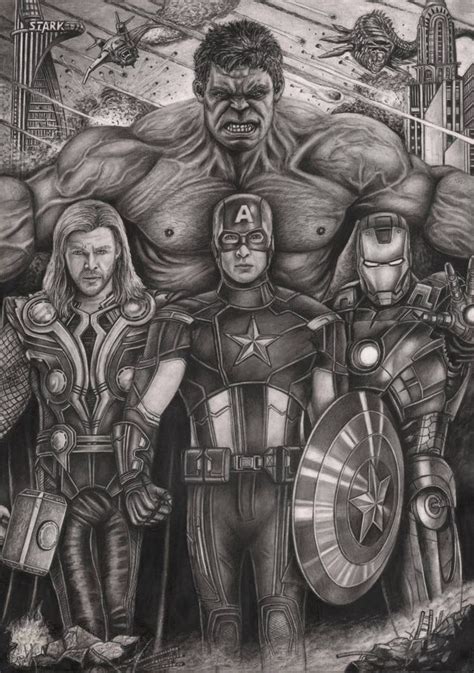 'The Avengers' graphite drawing by Pen-Tacular-Artist | Avengers ...