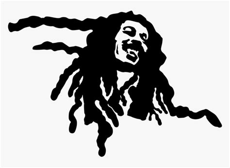 Fictional Character,stencil,logo - Graffiti Bob Marley Cover, HD Png ...