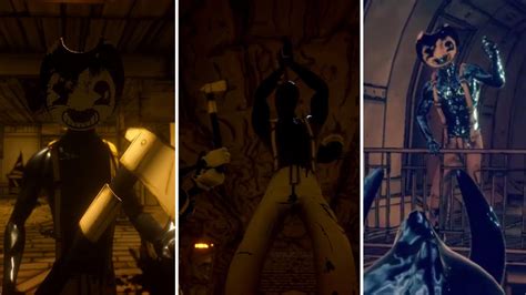 Every Sammy Lawrence DEATH Scenes - Bendy and the Dark Revival (2022) - YouTube