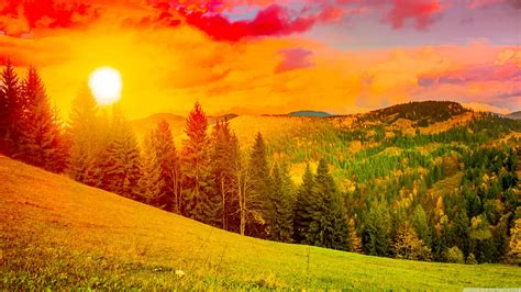 Colorful Mountain Sunrise wallpaper | nature and landscape | Wallpaper Better