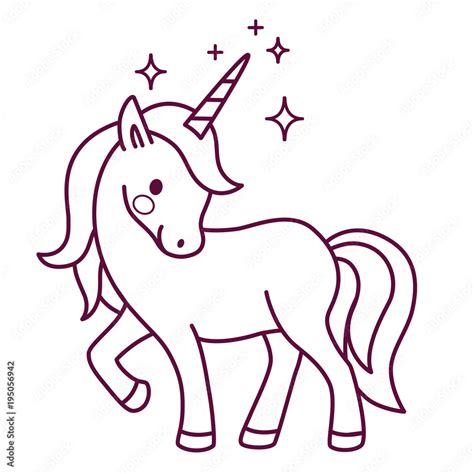 Cute unicorn simple cartoon vector coloring page illustration. Simple ...